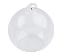 Uwithdanceme Bola de cristal colgante para plantas, terrario, globo, contenedor de paisaje, botella ecológica transparente redonda con agujero para colgar (8 cm)
