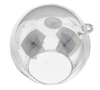 Uwithdanceme Bola de cristal colgante para plantas, terrario, globo, contenedor de paisaje, botella ecológica transparente redonda con agujero para colgar (12 cm)
