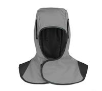 Uwithdanceme Capucha protectora de soldadura transpirable Cubierta de cuello de soldadura ignífuga, capucha protectora de cuello de cara completa para soldador (gris)