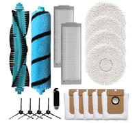 Uwithdanceme Piezas de repuesto, para robot aspirador Conga 11090, con cepillos principales, cepillos laterales, filtro, trapeador, bolsa de polvo, cepillo de limpieza (A)