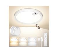 Uwithm 2PCS Recargable Plafon LED Techo con Sensor de Movimiento Ø22CM