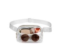 Uwiyo Bolsa de Bum para Mujeres, Crossbody Fanny Pack Belt Bag Cintura de Nylon Bag de Cintura de Cadera con Correa Ajustable para Caminar en Bicicleta de Viaje al Aire Libre (Blanco Transparente)