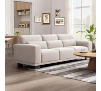 UWSKLAOJDF Cómodo sofá de 3 plazas con fundas extraíbles de apoyo, marco resistente, fácil de montar, muebles de sala de estar