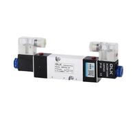 UWUKCJOKQ 1 Unidad 4M220-08 4M320-10 4M420-15 Válvula solenoide de 2 Posiciones y 5 Puertos, válvulas neumáticas Aire, CC 12 V, 24, CA 110, 220, Bobina Doble. Tamaño:(4m220-08 Pc12-02,AC220V)