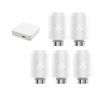 UWUKCJOKQ Actuador de radiador inteligente TRV programable válvula termostática aplicación control remoto de temperatura (5pc1413e-w-hub)