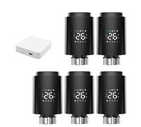 UWUKCJOKQ Actuador de radiador inteligente TRV programable válvula termostática aplicación control remoto de temperatura (5pc1413e-b-hub)