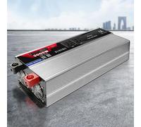 UWUKCJOKQ Kit de convertidor Voltaje e inversor Onda sinusoidal con relé Carga Dividida, Pantalla LCD, 2 Tomas Corriente alterna, 6 Puertos USB y Control Remoto(24Vto220V,3000W)