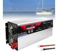 UWUKCJOKQ Kit de convertidor Voltaje e inversor Onda sinusoidal con relé Carga Dividida, Pantalla LCD, 2 Tomas Corriente alterna, 6 Puertos USB y Control Remoto(24Vto110V,1000W)