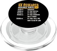 UX Research Hourly Rate - Funny User Experience Researchers PopSockets PopGrip para MagSafe