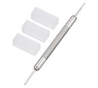 uxcell 1 juego de trabillas para correa de reloj, anillos de cierre de goma de 22 mm de ancho, retenedores de reloj de silicona para reloj, color blanco transparente