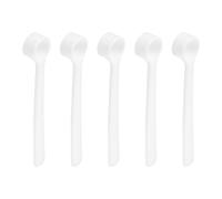 uxcell 10 cucharaditas de micro cucharas de 500 miligramos mini cucharas medidoras para medir cosméticos polvos café, color blanco