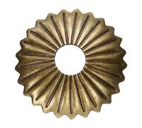 uxcell 10 piezas de placa trasera de latón radial de 0.9 pulgadas, juntas clásicas de decoración de muebles para gabinetes, cajones, puertas de armario (tono bronce)