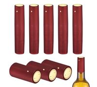 uxcell 150 cápsulas termorretráctiles de PVC, cápsulas de botella de vino de 1.2 x 2.4 pulgadas, tapas de corcho con pestaña de desgarro para hacer vino, bodegas y cocina en casa, dorado/rojo