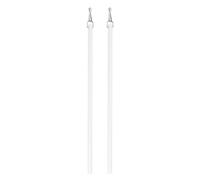 uxcell 2 barras de cortina blancas de 17 pulgadas, pieza de repuesto de varilla ciega de fibra de vidrio con gancho, vara de inclinación para ventana para accesorio de abridor de ventanas