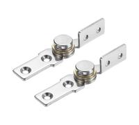 uxcell 2 bisagras de eje de torsión de 1,5 N.M, bisagra abatible de amortiguación de acero inoxidable 304 de 360 grados para mesa plegable, ventanas, puertas, armarios, cajas, color plateado