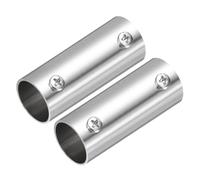 uxcell 2 piezas de accesorios de tubería recta de 2 vías, para tubos OD de 7/8 pulgadas, conector de tubería estructural de acero inoxidable, abrazadera de valla para barandilla de valla, pasamanos