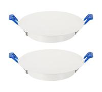 uxcell 2 placas redondas de 135 mm para techo, bocina con orificio de pared, bloqueo de resorte, panel de acceso decorativo de acero para aberturas de techo o paneles de yeso de 4.1 a 4.9 pulgadas