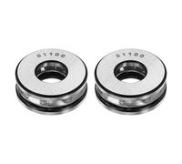 uxcell 2 rodamientos axiales de bolas de 10 mm, diámetro exterior de 24 mm, 9 mm de grosor, 51100, rodamiento axial de bolas de acero cromado, ABEC5