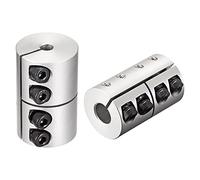 uxcell 2 unids 6.35mm a 10mm Acoplamiento de eje 25mmx40mm Acoplador de aleación de aluminio Motor de junta para impresora 3D CNC Máquina DIY Encoder