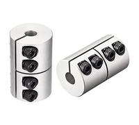 uxcell 2 unids 6.35mm a 7mm Acoplamiento de eje 25mmx40mm Acoplador de aleación de aluminio Motor de junta para impresora 3D CNC Máquina DIY Encoder