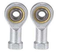 uxcell 2 unids SI6TK PHSA6 Rodamiento de extremo de varilla esférica 6mm Bore Self-Lubricated Junta Cojinete M6x1.0 Mano izquierda Conector de rosca hembra