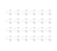 uxcell 24 tapas para popote, puntas de silicona blanca para pajitas de 8 mm, puntas reutilizables a prueba de polvo