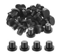 uxcell 26 topes de vidrio para mesa con tallo, 10,5 mm, pinzas de goma negra, espaciadores de mesa de vidrio antideslizantes anticolisión para muebles de mesa de patio, armario (se adapta a agujeros