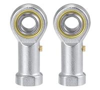 uxcell 2pcs PHS10 Rodamiento de extremo de varilla esférica 10mm Bore Self-Lubricated Junta Cojinete M10x1.5 Mano derecha Conector de rosca hembra