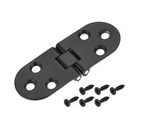 uxcell 3.1 x 1.2 pulgadas bisagras de 180 grados para máquina de coser mesa plegable con tornillos aleación de zinc negro 2 unids