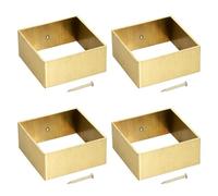 uxcell 4 fundas de latón para patas de muebles, 1.7 x 1.8 x 0.8 pulgadas, protector de suelo
