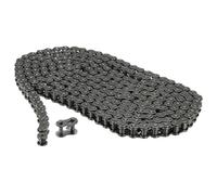 uxcell #40/08A-1 - Cadena de rodillos de acero al carbono de 10 pies de paso de 1/2 pulgada con enlace maestro gratuito para bicicletas, motocicletas, 242 eslabones
