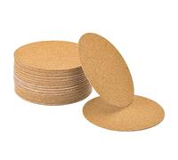 uxcell 40 piezas redondas de corcho autoadhesivas, 3 x 3 pulgadas, hojas de respaldo de azulejos de corcho para manualidades, marrón