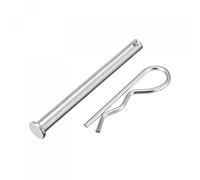 uxcell 4pcs 8mm x 90mm cabeza plana cinc-chapado en acero sólido Pin con 10pcs 3mm x 60mm R en forma de resorte chaveta pin