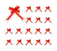 uxcell 50 lazos rojos de 5.9 pulgadas de ancho, grandes lazos de regalo de una sola capa para envolver regalos, cestas de regalo, decoración, bodas, fiestas, cumpleaños, floristería, embalaje y