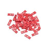 uxcell 50pcs 2.54mm Pin Header Jumper Cap alargado corto circuito conexión Cap mini puente puente enchufe rojo