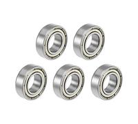 uxcell 688ZZ Rodamientos de bolas de ranura profunda Z2 8 mm x 16 mm x 5 mm doble blindado de acero al carbono 5 piezas