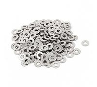 Uxcell a15090700ux0160 200 piezas 304 acero inoxidable M3 arandelas planas separadores Junta tono plateado (Paquete de 200)