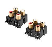 uxcell AV Concentric Outlet 4 RCA hembra conector de 8 pines Socket Panel Mount 2 piezas