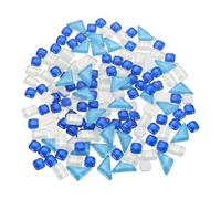 uxcell Azulejos de mosaico de vidrio de 200 g, azulejos de cerámica irregulares pequeños de cristal roto formas mixtas, piezas de vidrio para manualidades, marcos de fotos a granel, macetas (0.4 x 0.4