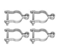 uxcell Bisagra de poste de puerta de valla de eslabones de cadena, bisagra hembra de acero galvanizado para bisagras de puerta de poste de 1-7/8 pulgadas OD con pernos y tuercas para patio, puerta de