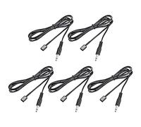 uxcell Cable de extensión de emisor infrarrojo IR 5 pies de largo 45 grados ángulo de emisión 3.5mm Jack solo cabeza negra 5 unids