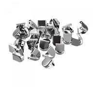 uxcell Clips de extremo de cordón de acero inoxidable de 10 x 9 mm, sin atar, puntas de encaje, tipo brillante, gris oscuro, 100 unidades