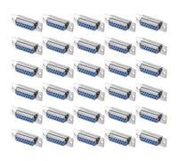 uxcell Conector D-sub DB15 hembra de 15 pines de 2 filas hembra de puerto serial para equipos mecánicos CNC, 30 unidades