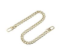 uxcell Correa de cadena plana de hierro, cadenas de bolso de 16 pulgadas, accesorios de cadena para bolso de hombro, bolso de mano, tono dorado