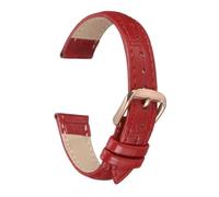 uxcell Correa de reloj de cuero con patrón de cocodrilo en relieve, 6 colores, varios tamaños, repuesto con barras de resorte para hombres y mujeres