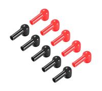 uxcell Cubiertas protectoras de goma aislantes para terminales de batería de 16 mm, cable de 8 mm, color rojo y negro, 5 pares