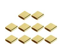 uxcell Cuentas espaciadoras de tubo de latón, 9,5 mm x 3,2 mm, cuentas rectangulares brillantes de 10 mm de longitud para proyectos de manualidades, tono dorado, 50 unidades