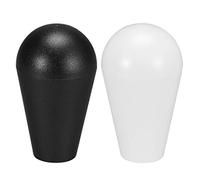 uxcell Ellipse - Juego de 2 Piezas de Repuesto para Joystick Ovalado con Mango de Bola y Arcade Tipo Americano, Blanco/Negro