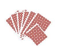 uxcell Etiquetas adhesivas redondas de la letra, 38m m de diámetro letra H autoadhesiva PVC etiqueta impermeable 500 piezas, palabra blanca/fondo rojo