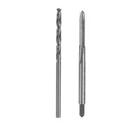 uxcell HSS6542 - Juego de brocas de rosca recta de flauta 4-40 UNC y 1 broca helicoidal de 2,3 mm, herramientas de roscado de tornillo HSS6542